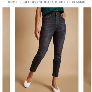 PLENTY Tailor Made - Dark grey highrise skinny/
straight jeans